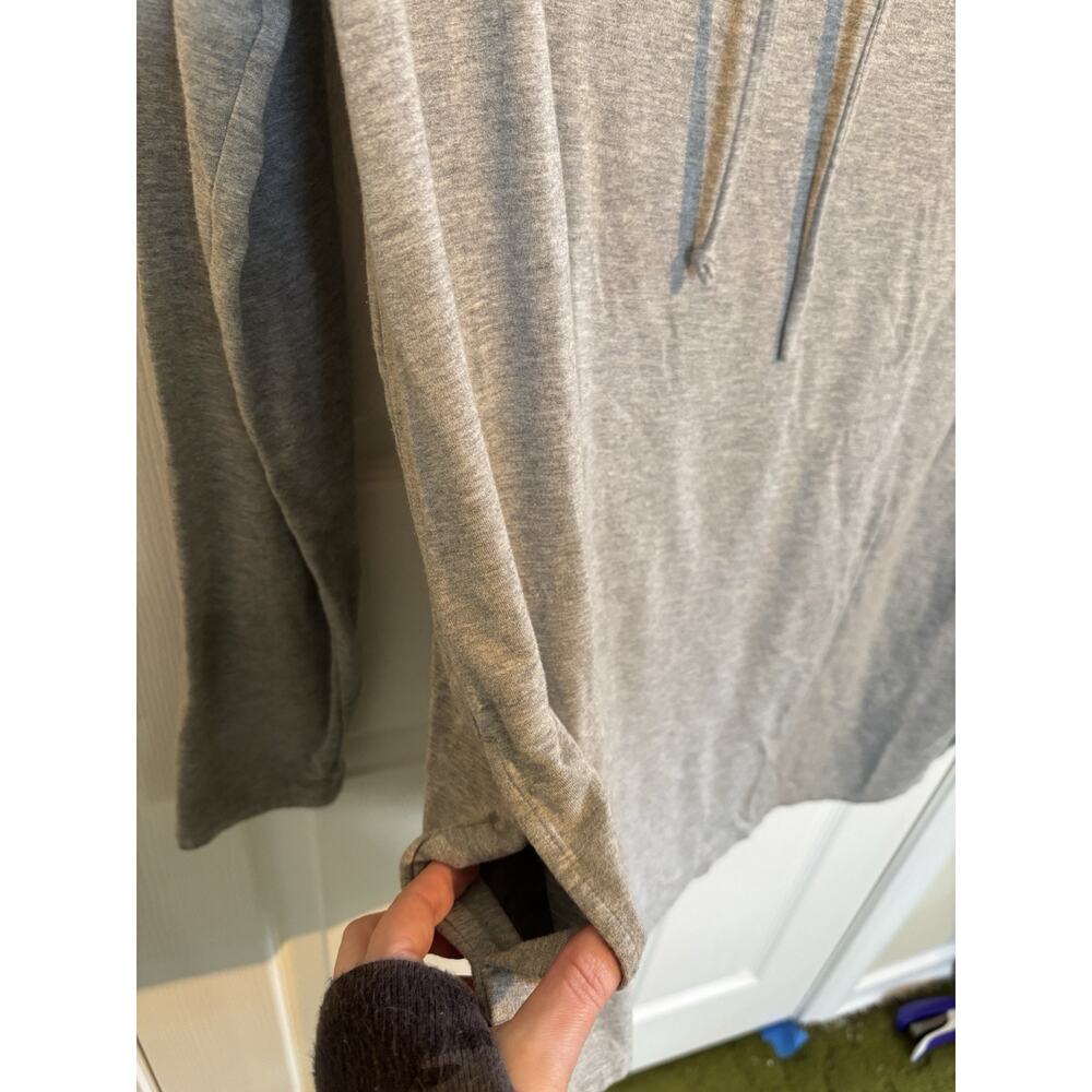PureJill Eco-Terry Cowl Neck Tunic SIze Medium Gray Minimalist Comfy Pockets - Picture 4 of 5